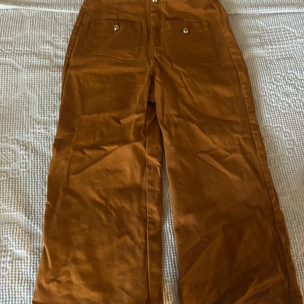 Wide-Leg Pants in Rust